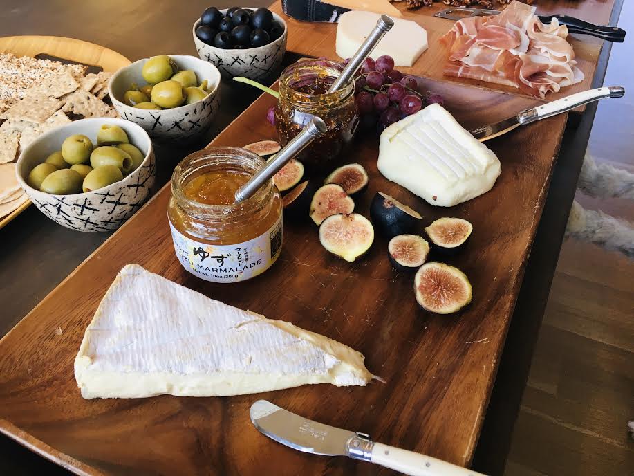 Perfect Cheese Board with crackers and honey