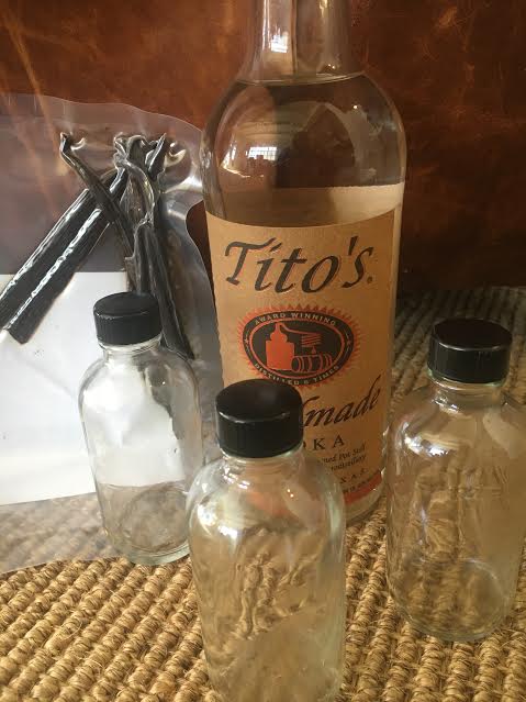 Ingredients for homemade vanilla