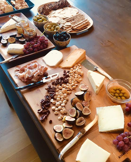 Cheese Board with crackers and Olive