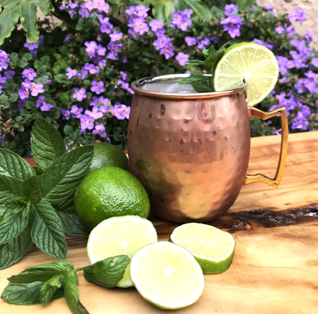 Moscow Mule in a copper mug