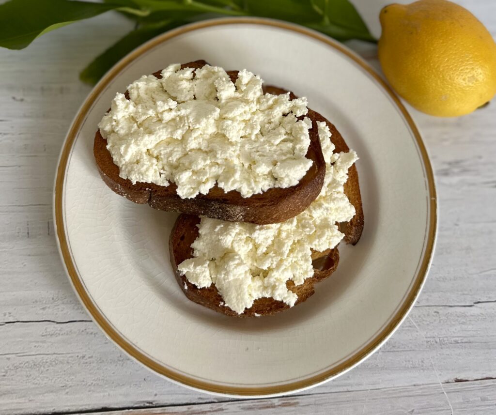 Ricotta Cheese on Toast