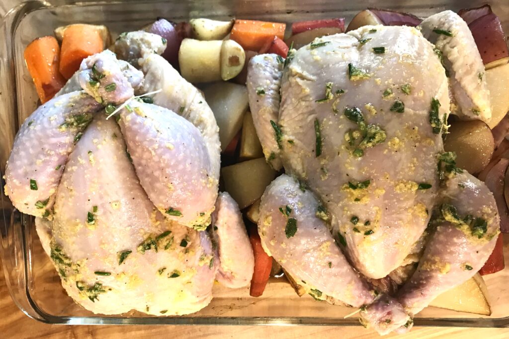 Ingredients for Cornish Game Hens