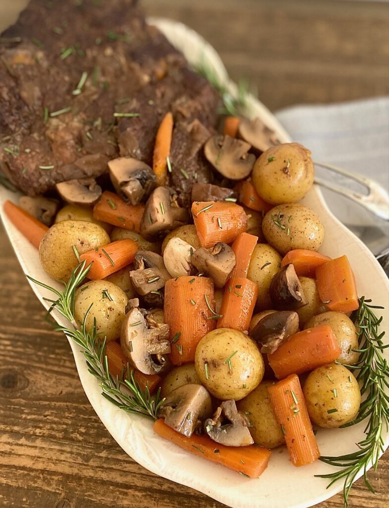 angled pot roast platter