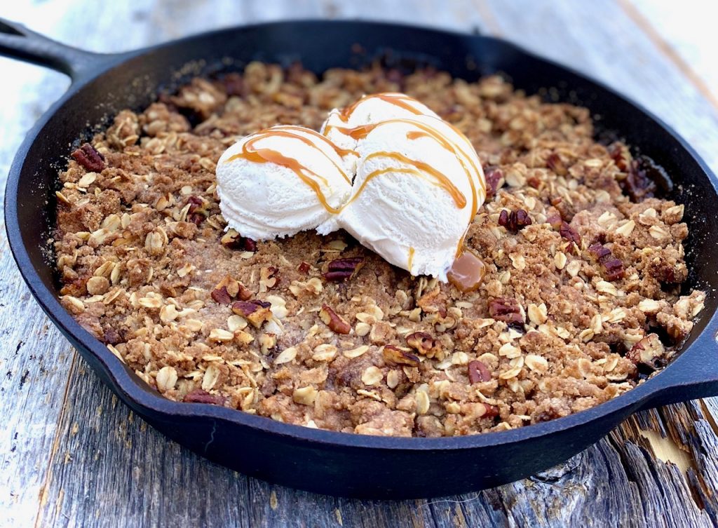 Finish Crisp with ice cream