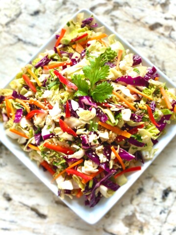Asian Coleslaw with Peanut Dressing