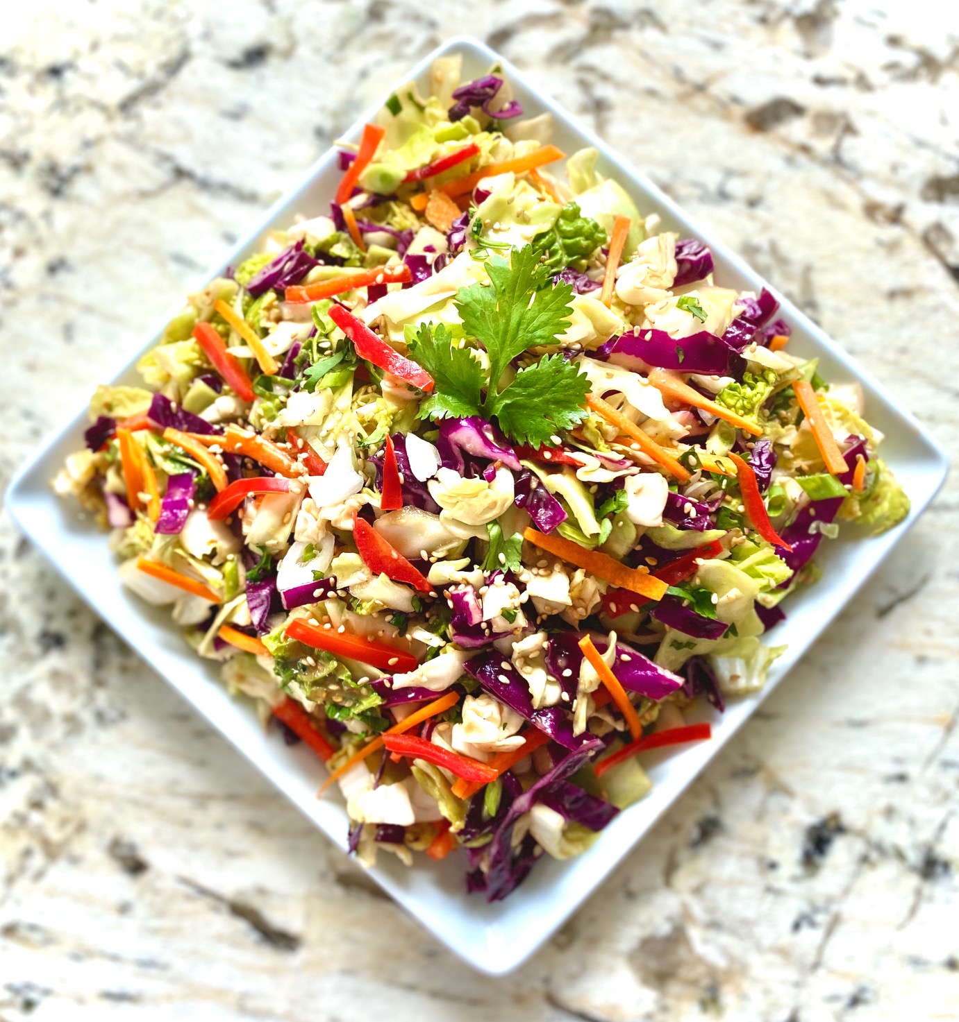 Asian Coleslaw with Peanut Dressing
