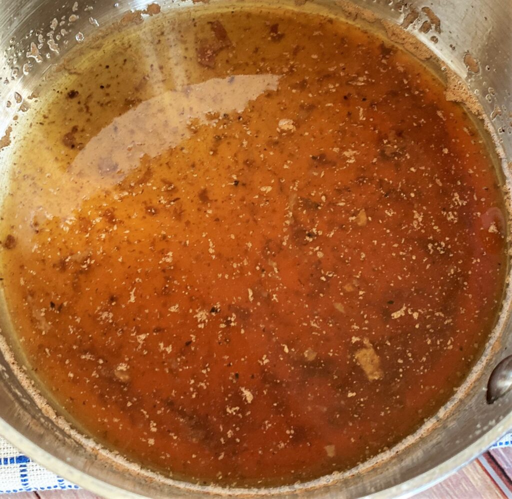 Finished Bacon Dressing
