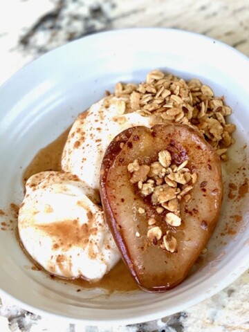 Baked Pear Granola and Greek Yogurt