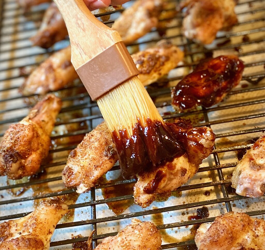 bbq brushing wings
