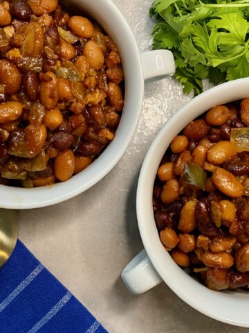 2 bowls baked beans