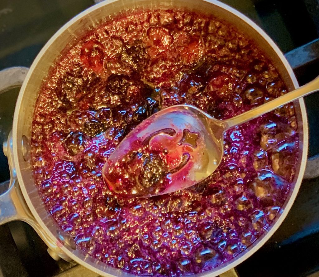 Blueberry Simple Syrup cooking