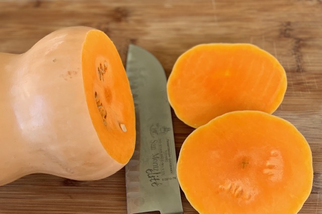 Butternut Squash stems cut off