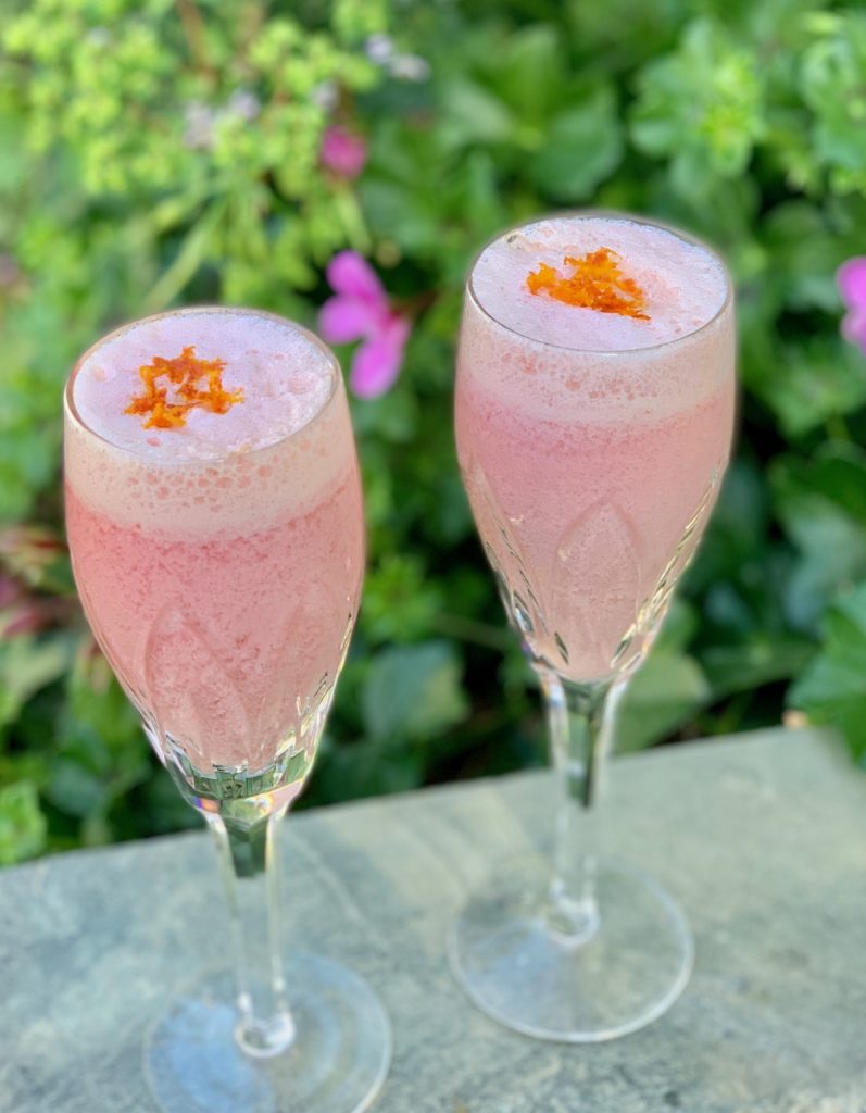 2 Blood Orange Creamsicles with zest