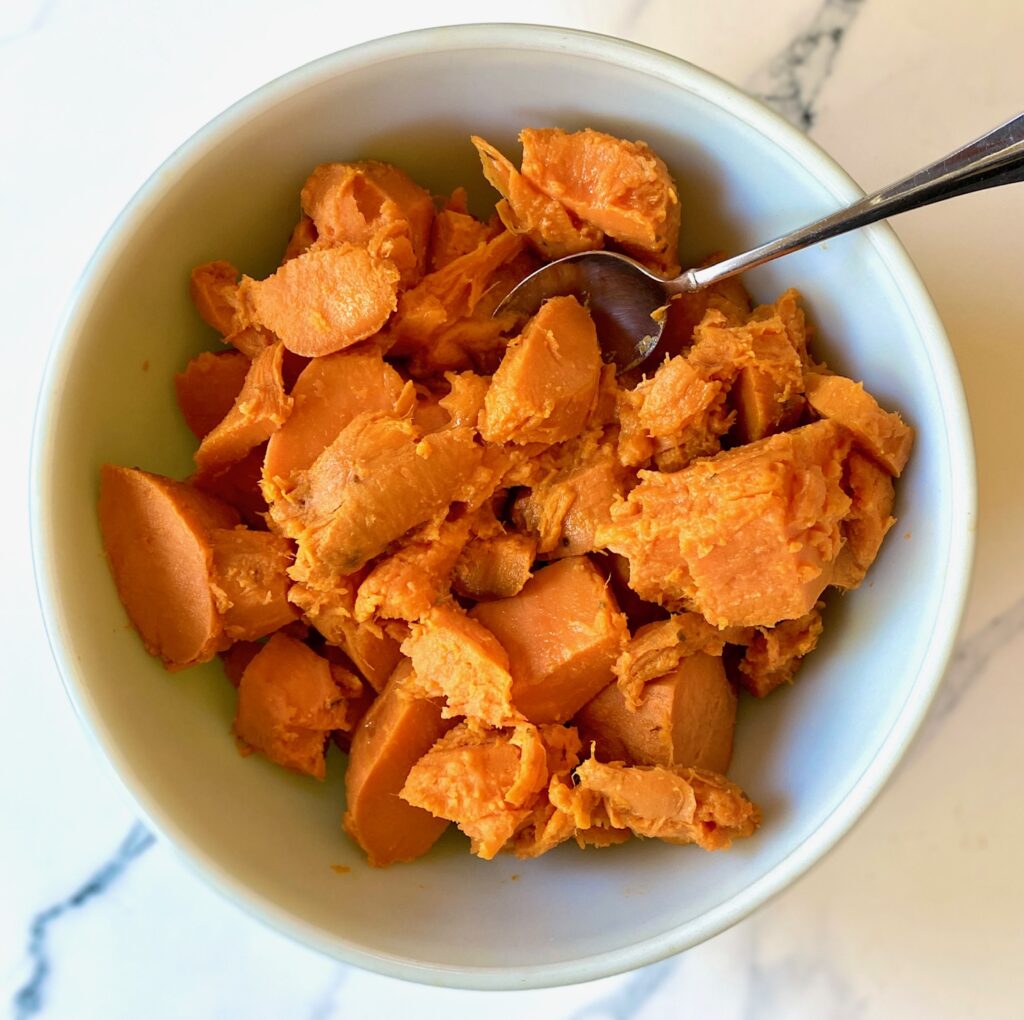 Baked and peeled Sweet Potatoes