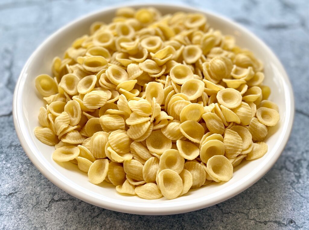 bowl of orecchiette pasta
