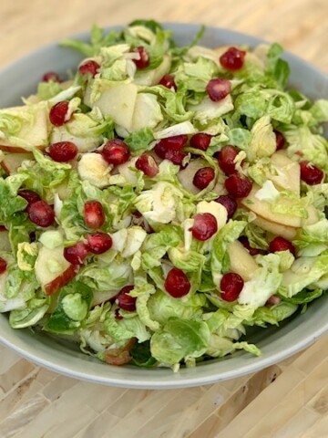 Brussel Sprout, Apple, and Pomegranate Salad