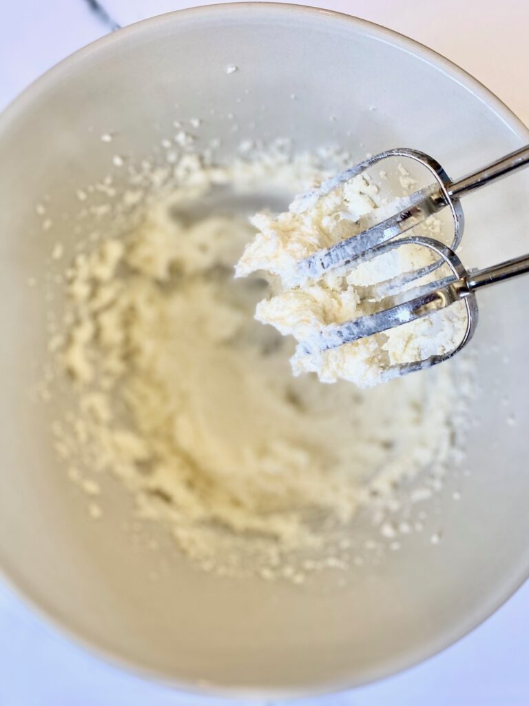 butter and sugar creamed together