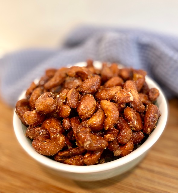 Honey Roasted Cashews in bowl