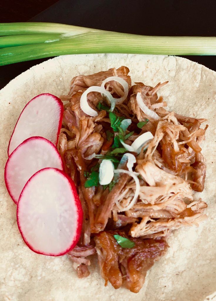Carnitas Taco with scallions