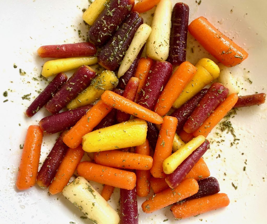 Baby carrots with herbs