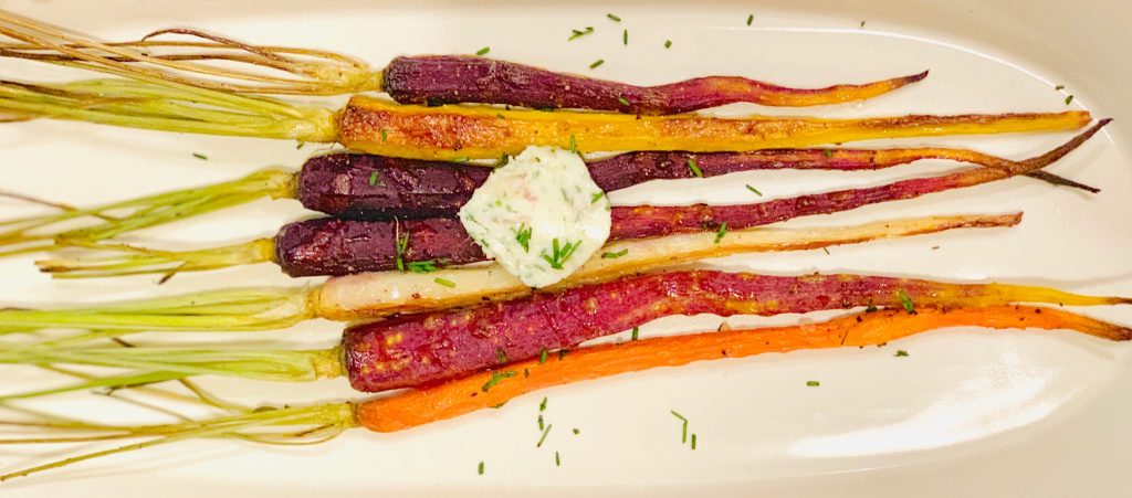 Carrots with Compound Shallot Parsley Butter
