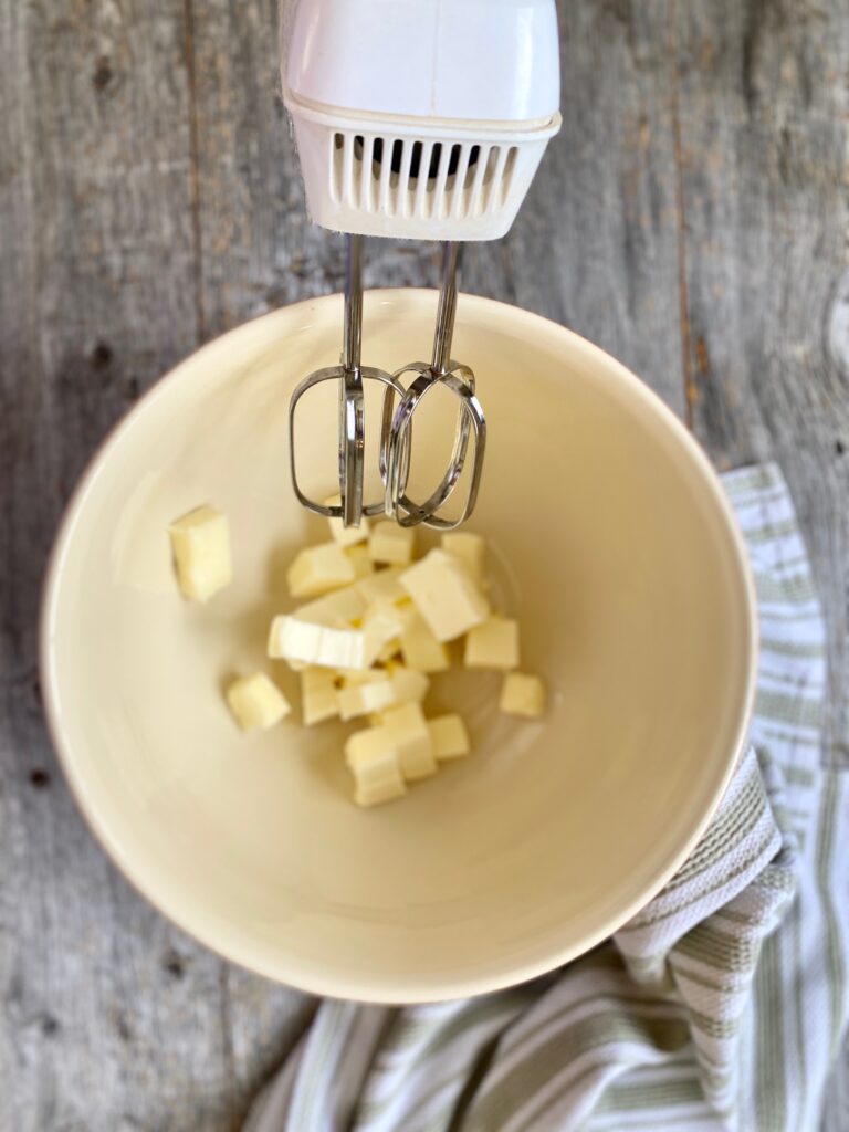mixing butter cubes