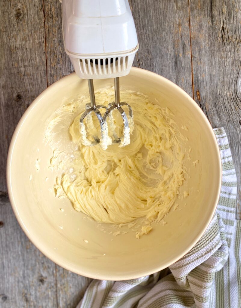 Mixing butter until smooth