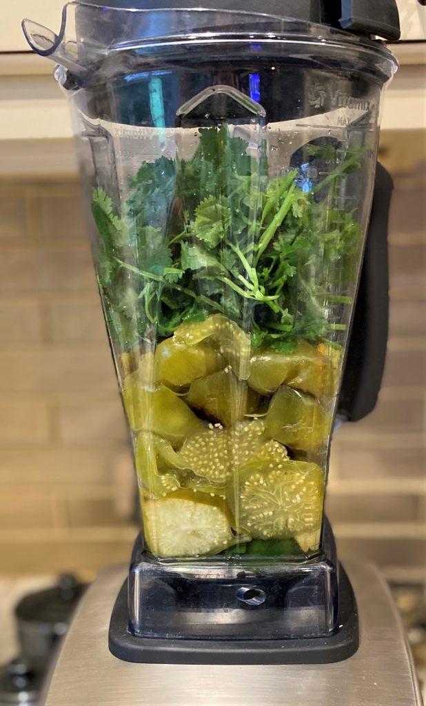 Blending Tomatillos