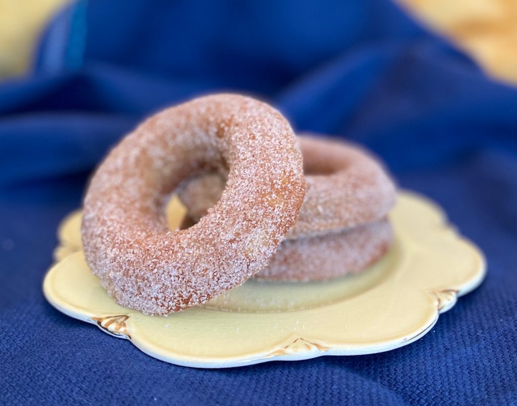 3 donuts on a plate