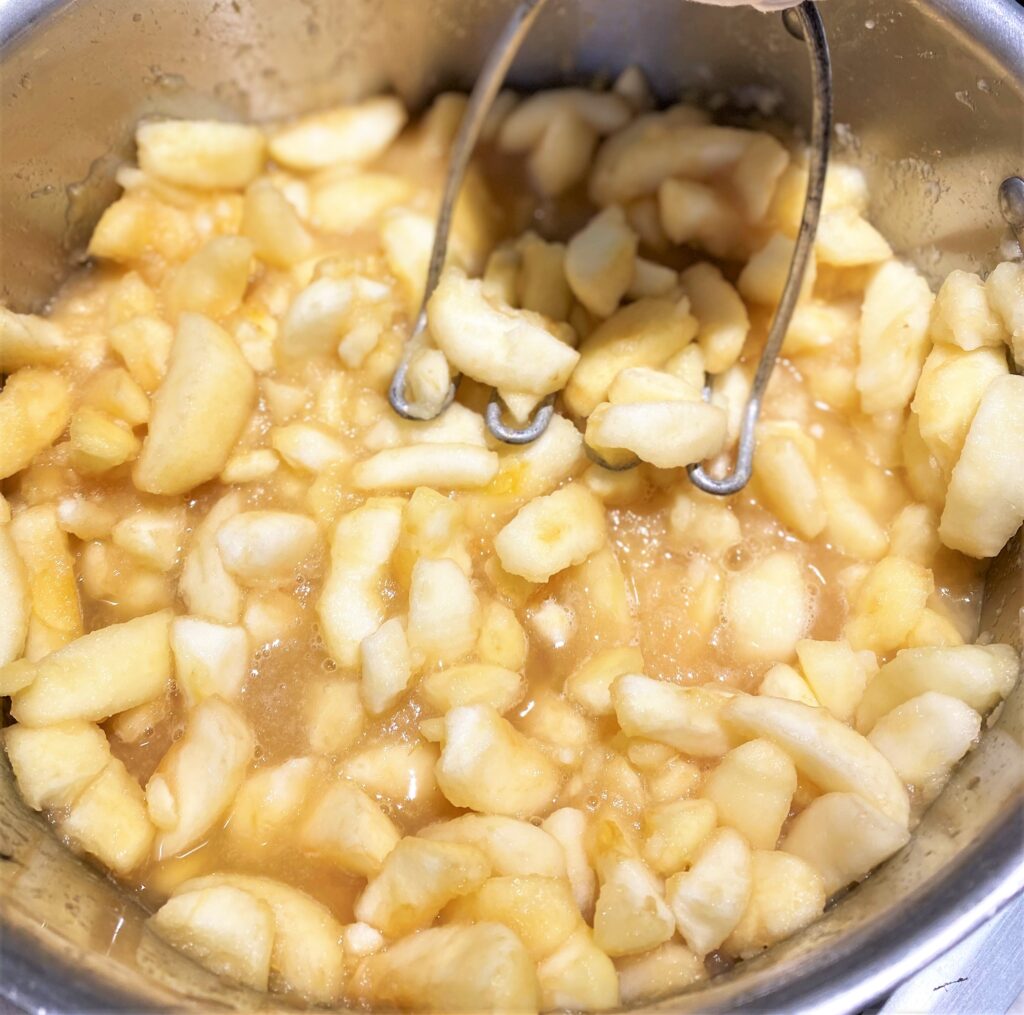 Soft apples ready to mash
