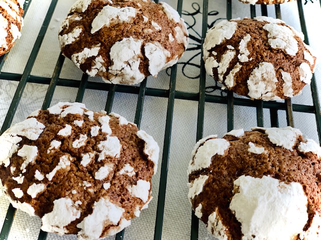 Dark Chocolate Crinkle Cookies