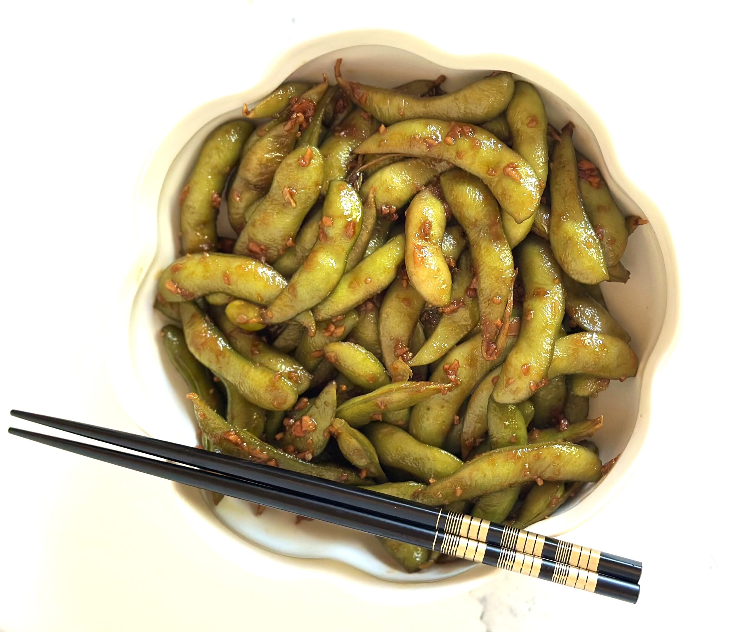 Spicy Garlic Edamame