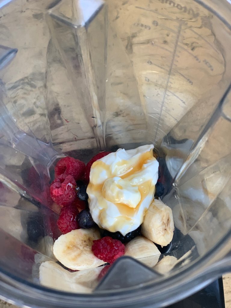Fruit, Yogurt and Honey for Smoothie Bowl