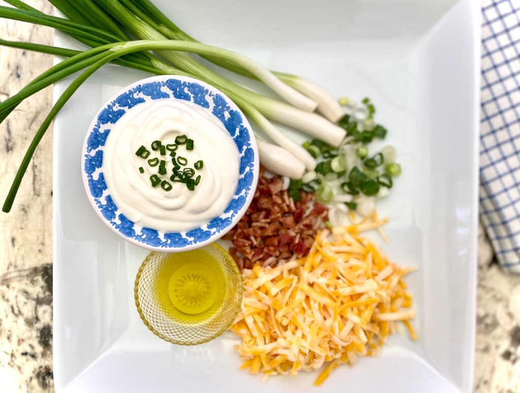 ingredients for baked sliced potatoes