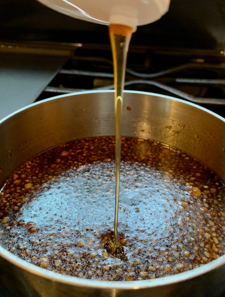 Adding honey into Asian chicken sauce