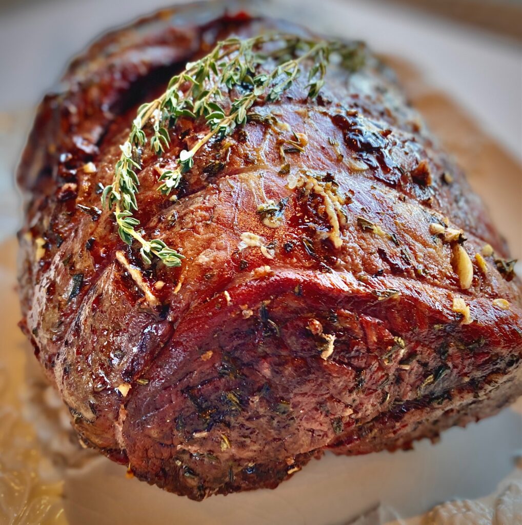 Cooked roast ready to slice