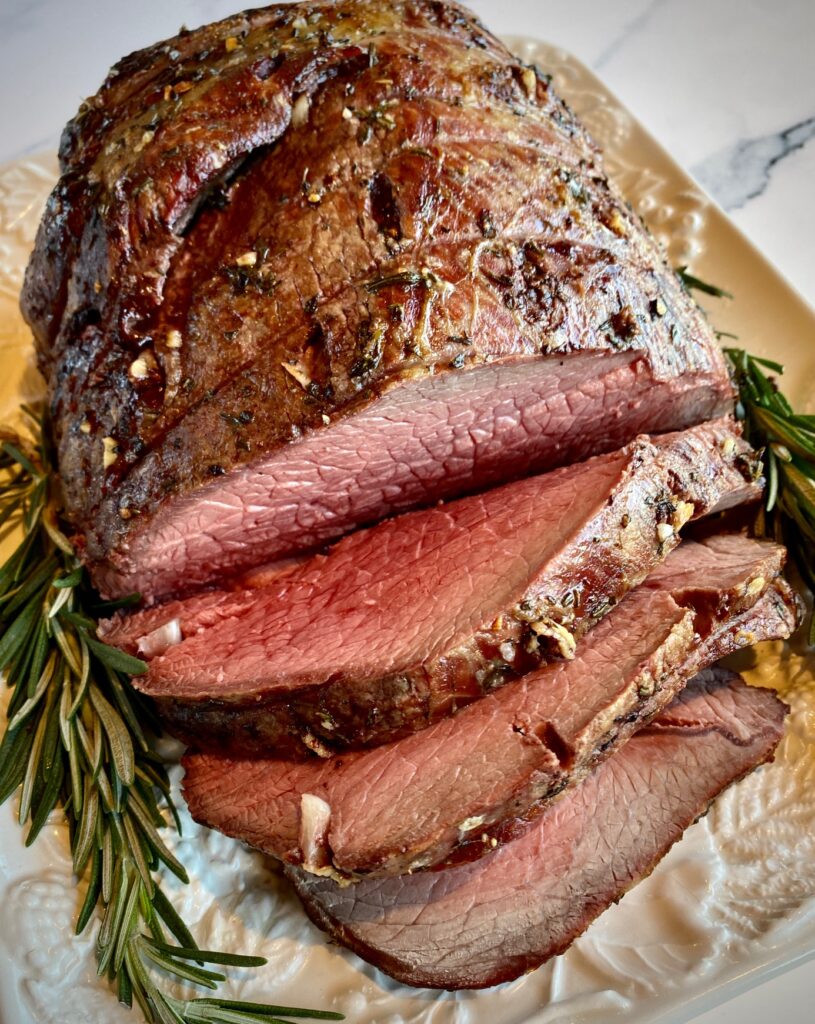 Sliced Roast Beef dinner ready to serve