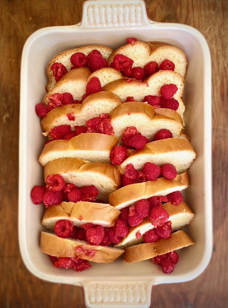 Finished fruit on French Toast Casserole