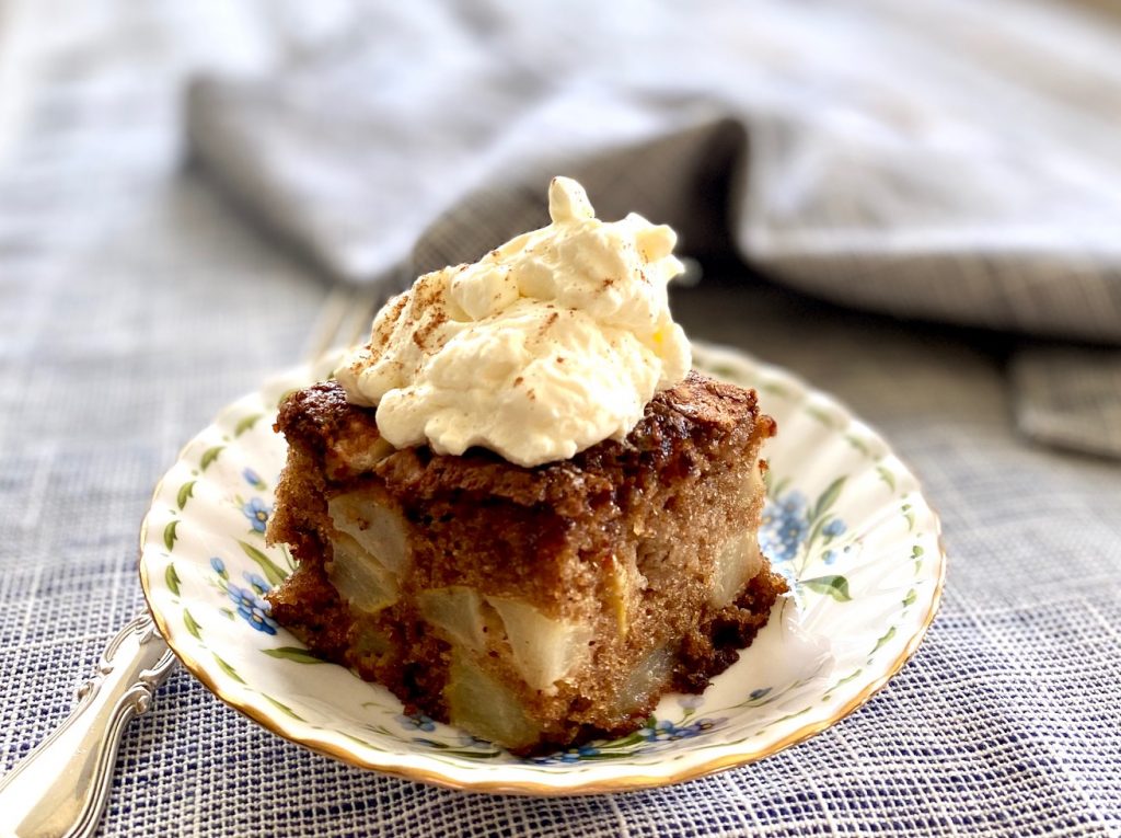 Cake with Cinnamon Whipped Cream