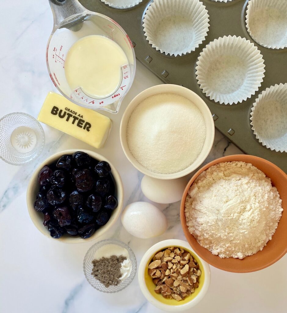 Ingredients for Cherry Muffins