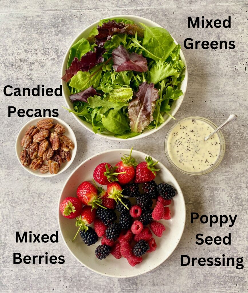 Ingredients for Mixed Berry Salad