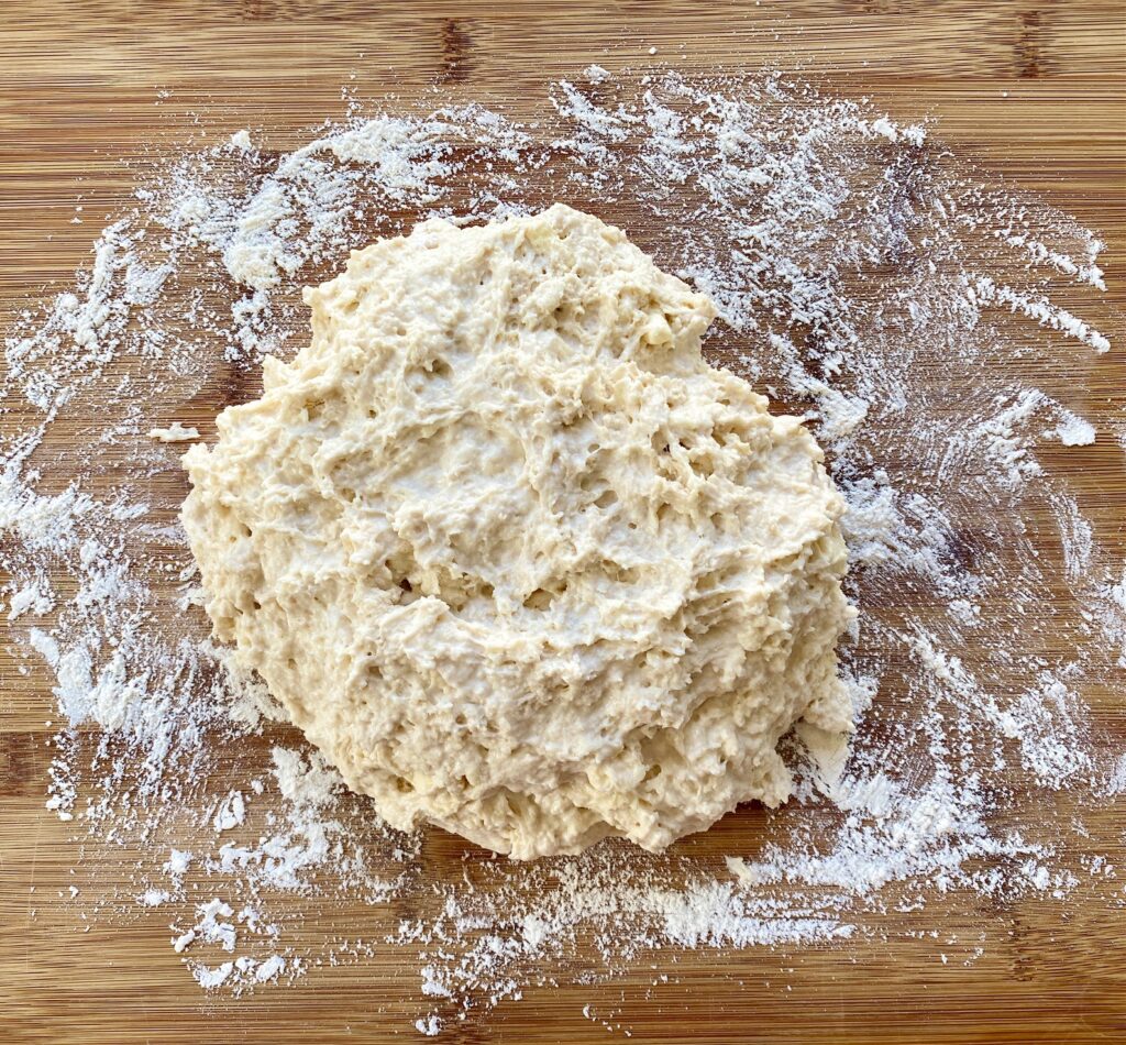 Irish dough on floured board