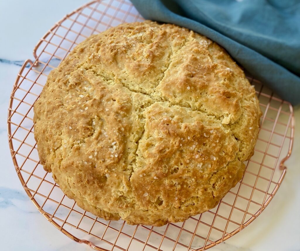 Irish Soda Bread on wire rack