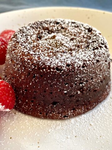 Chocolate Lava Cake on white plate