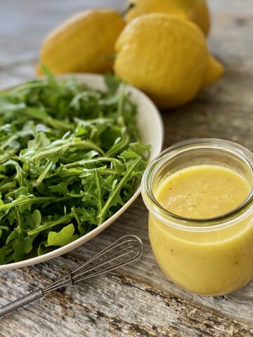 Lemon Vinaigrette with salad