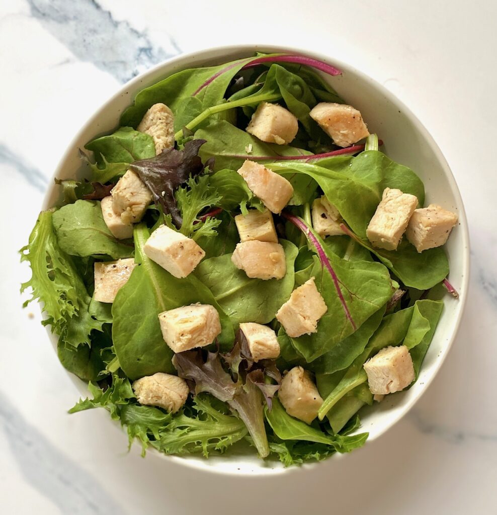 Lettuce and chicken