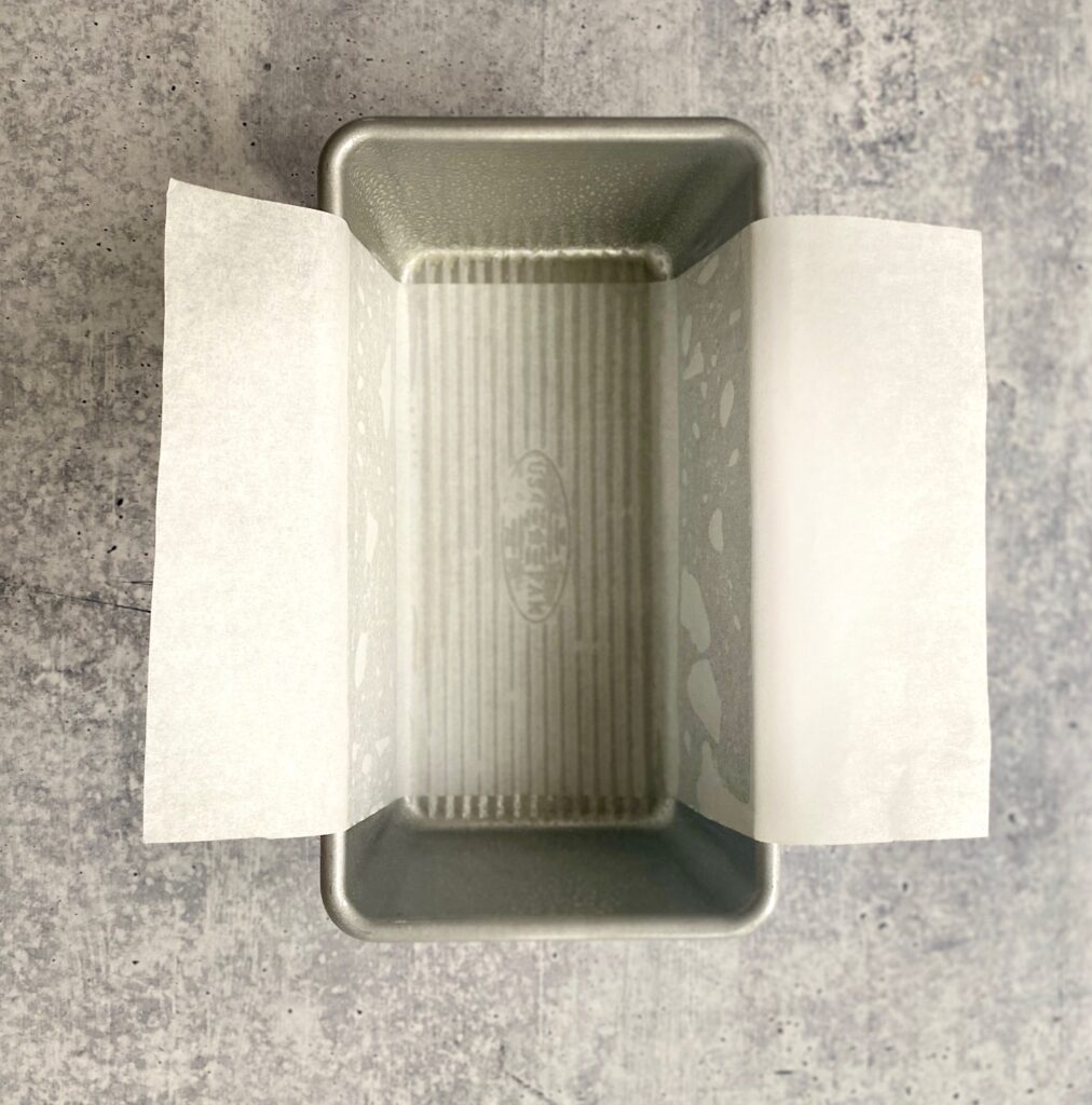 parchment Lined bread pan