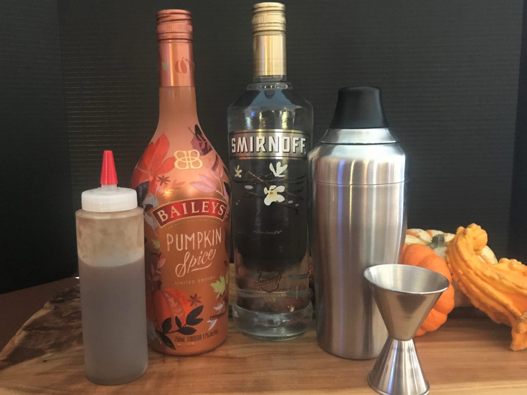 Ingredients for Pumpkin Martinis