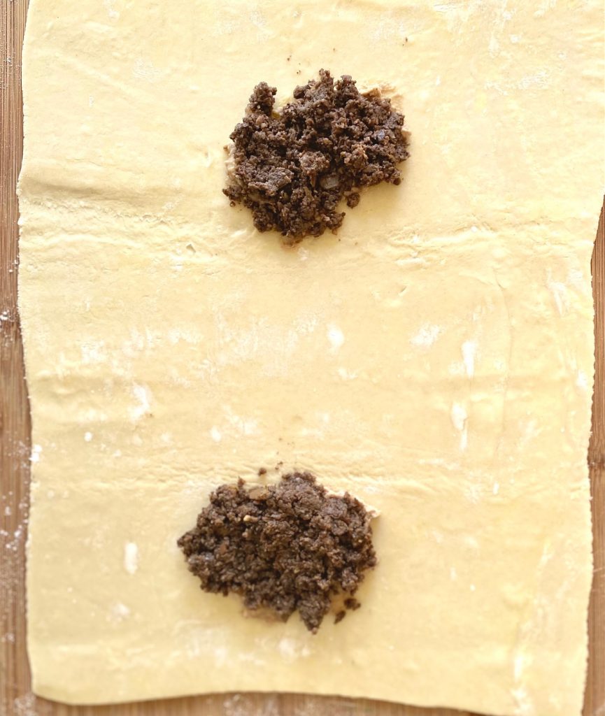 Sauteed Mushrooms on Puff Pastry