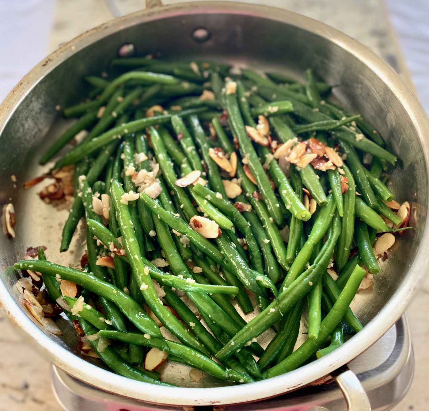 pan of green beans